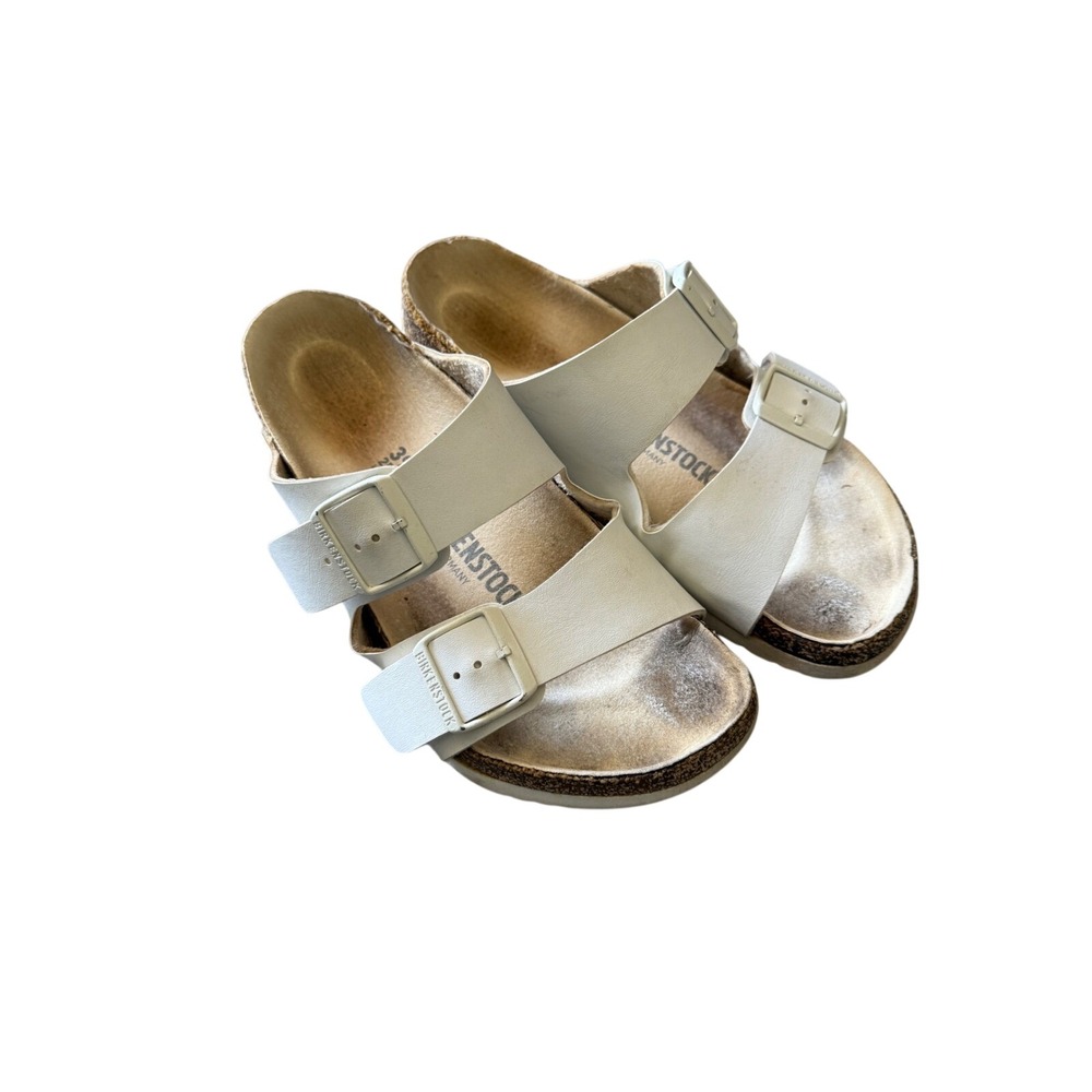 Birkenstock Arizona White Birko-Flor Two Strap Sandals Womens 39 L8 M6